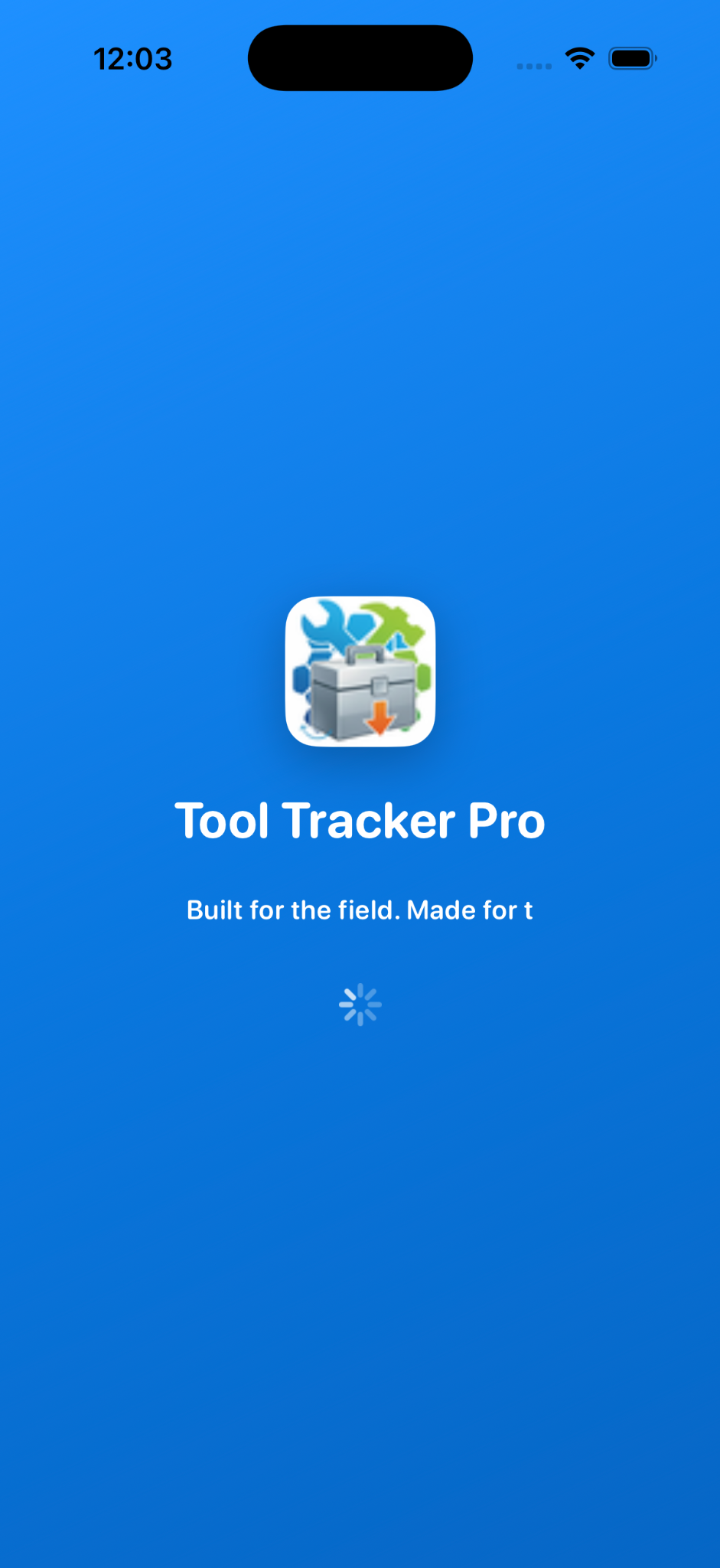 Tool Tracker Pro dashboard on iPhone